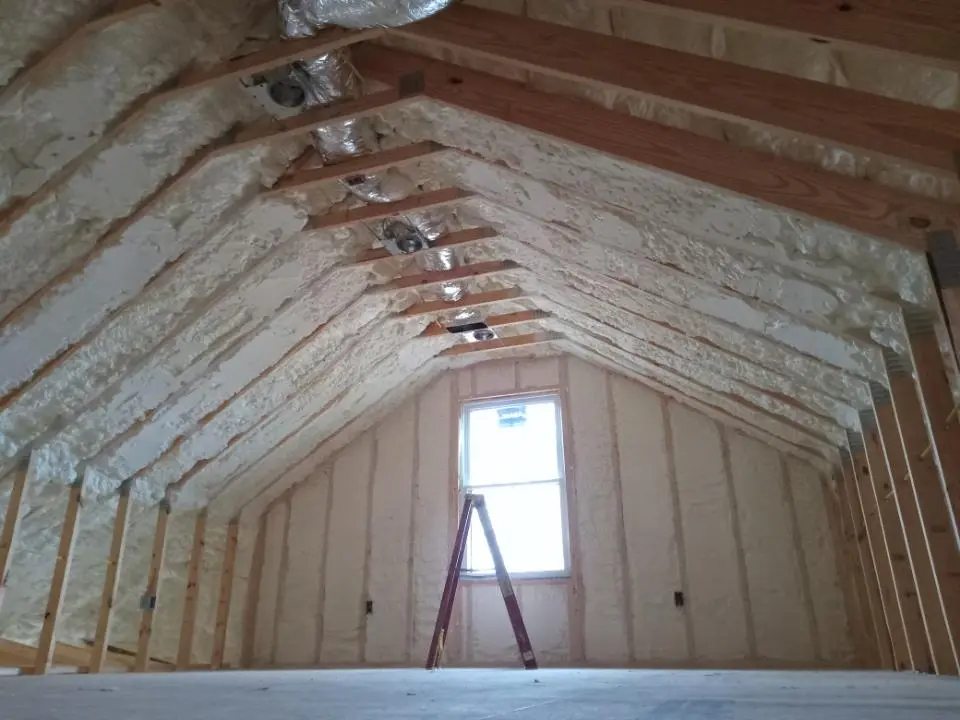 Spray foam roofing application for Crawl Space Insulation project in Parlier